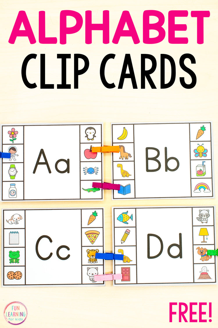 Alphabet Beginning Sounds Clip Cards