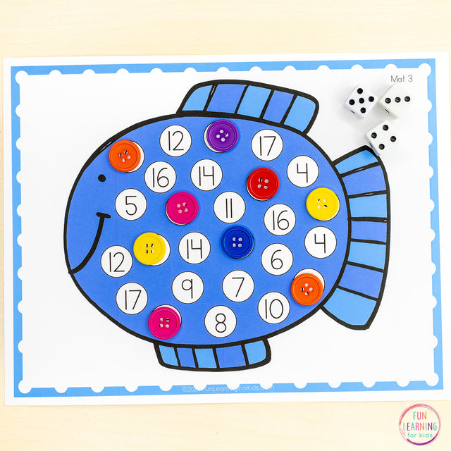 Roll and Cover the Number Math Game Activity - NO PREP Math Games