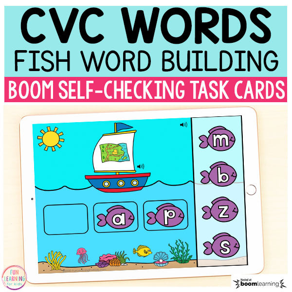 CVC Words Bundle | 7 Activities | Boom Cards™