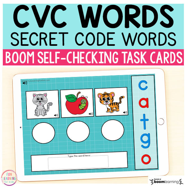 CVC Words Bundle | 7 Activities | Boom Cards™