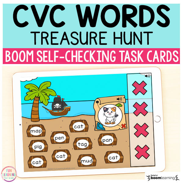 CVC Words Bundle | 7 Activities | Boom Cards™