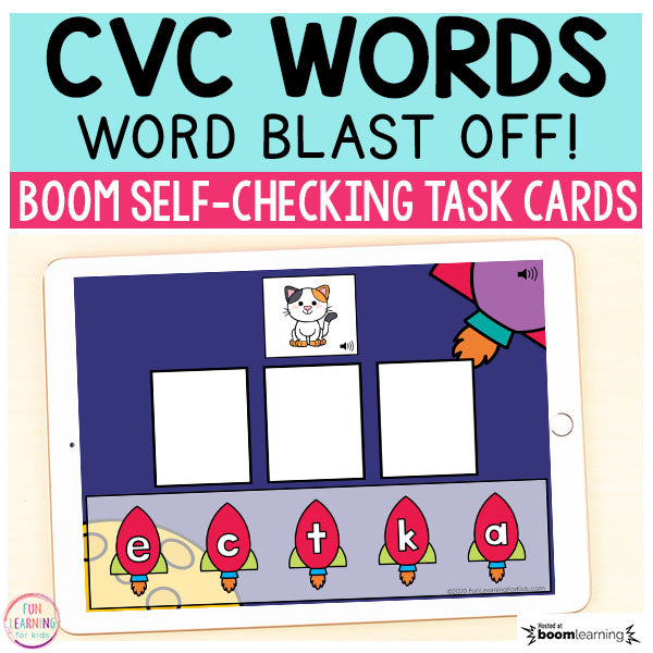 CVC Words Bundle | 7 Activities | Boom Cards™