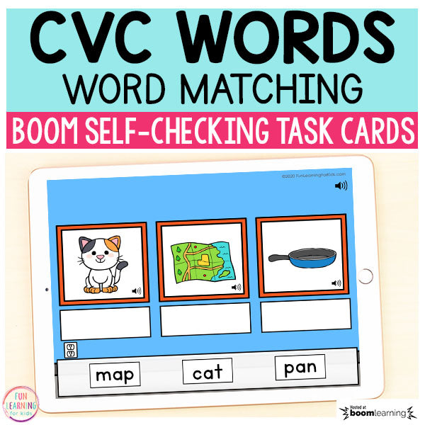 CVC Words Bundle | 7 Activities | Boom Cards™