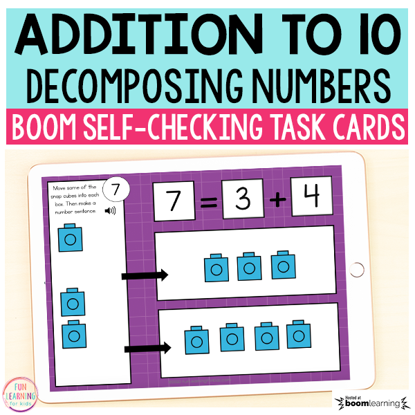 Decomposing Numbers to 10 Boom Cards™ | Digital Task Cards