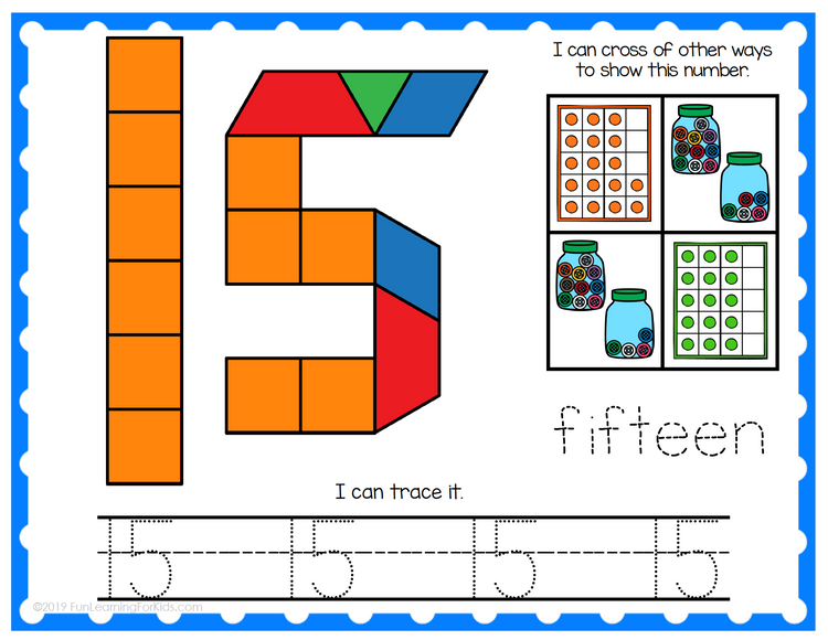 Number 0-20 Pattern Block Mats