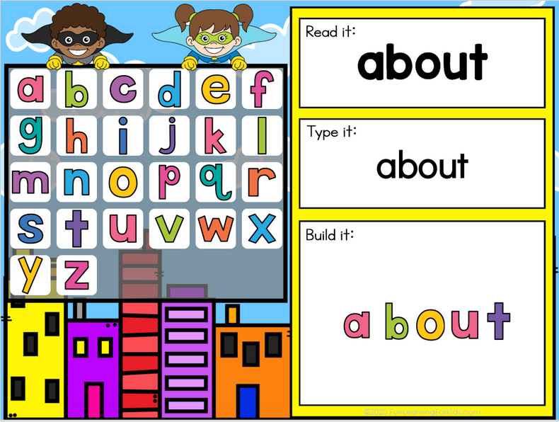 Superhero Sight Words Third Grade - Google Slides