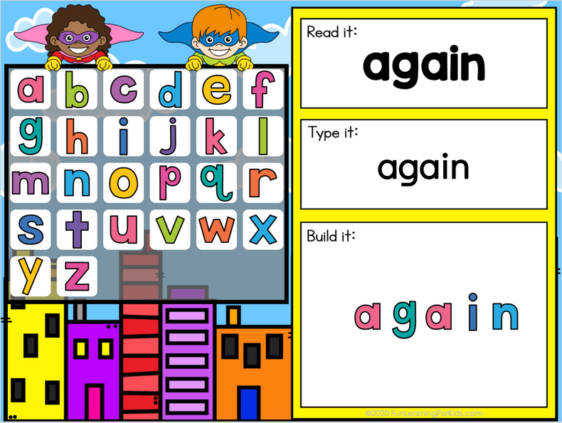 Superhero Sight Words First Grade - Google Slides