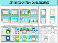 Alphabet Board Games - No Prep Letter Recognition and Sounds Phonics Games