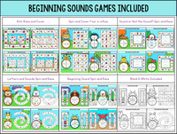 Alphabet Board Games - No Prep Letter Recognition and Sounds Phonics Games