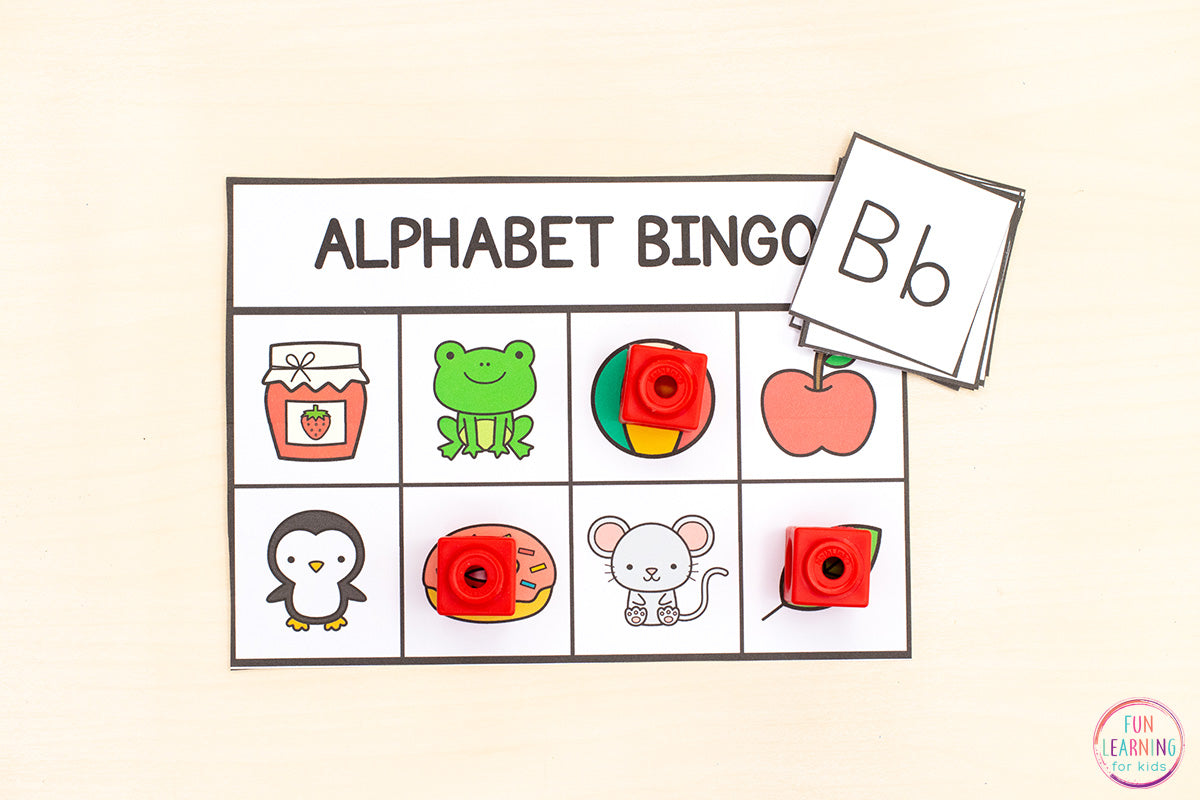 Alphabet Beginning Sounds Bingo Game | Letters and Letter Sounds