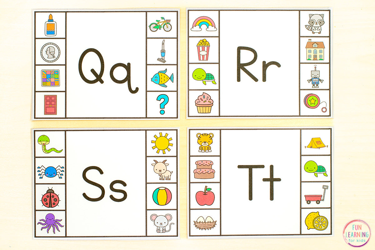 Alphabet Beginning Sounds Clip Cards