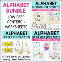 Alphabet Activities Bundle - Letter Recognition & Beginning Sounds Centers