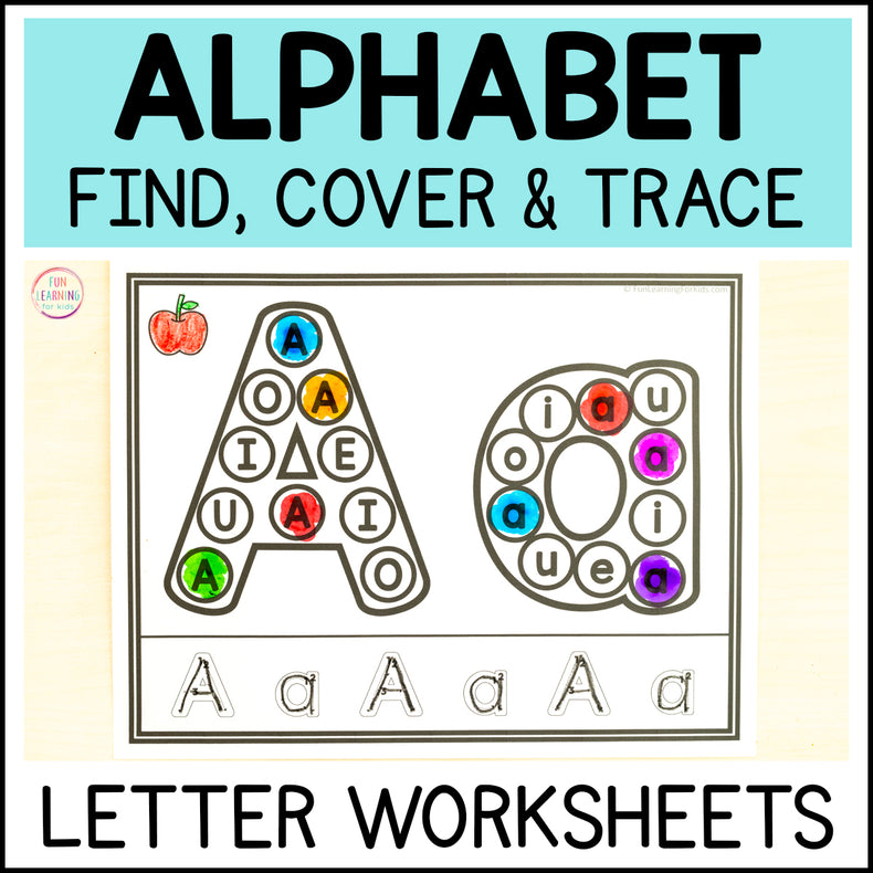 Alphabet Dot Marker Printable Worksheet Mats - Letter Recognition Preschool