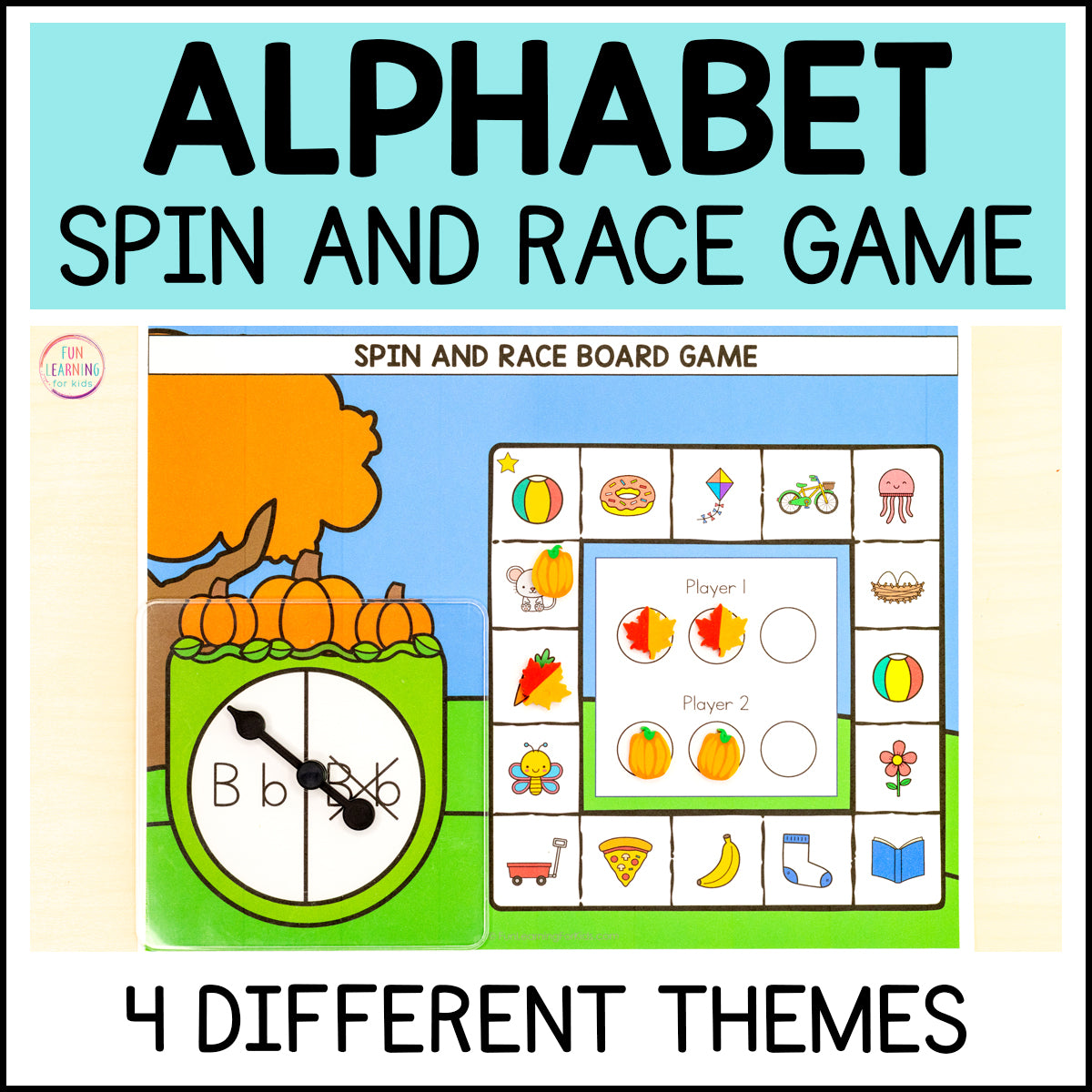 Alphabet Spin and Race Board Game - Sound or Not the Sound?