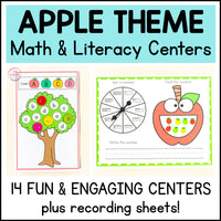 Theme Math and Literacy Centers Bundle for Pre-K & Kindergarten