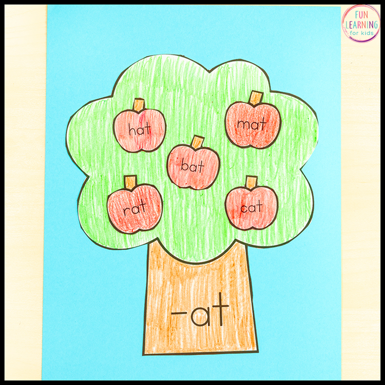 Apple Tree Craft - Editable Phonics Craft, Name Craft, Spelling Craft, Math