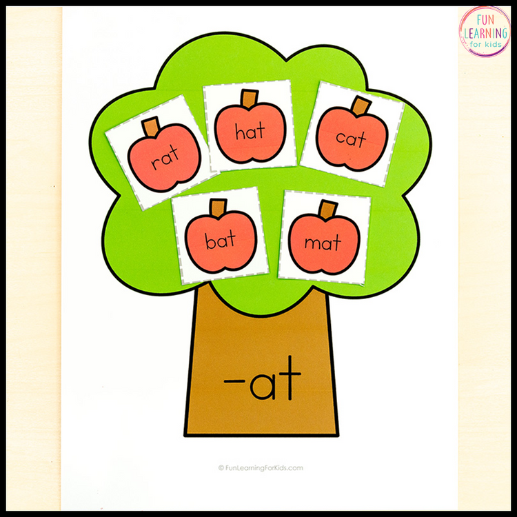 Apple Tree Craft - Editable Phonics Craft, Name Craft, Spelling Craft, Math