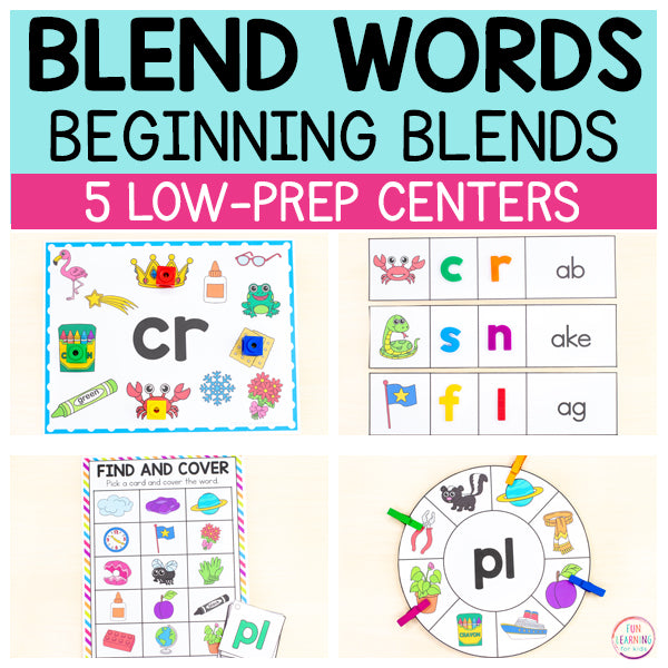 Phonics Bundle - Science of Reading Centers - Alphabet, CVC, Blends, Digraphs, CVCe