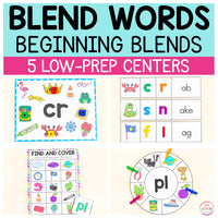 Phonics Bundle - Science of Reading Centers - Alphabet, CVC, Blends, Digraphs, CVCe