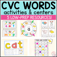 CVC Words Activities and Centers