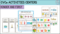 CVCe Words Activities & CVCe Centers | Reading CVCe Words, Magic E