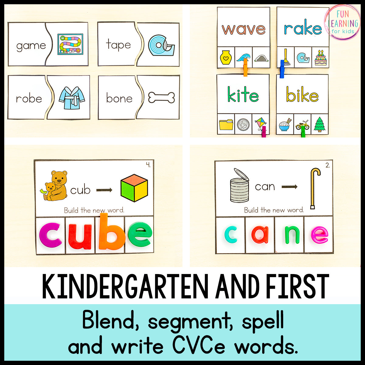 Simple Cvce Words CVCe Words Activities & CVCe Centers | Reading CVCe Words, Magic E ...