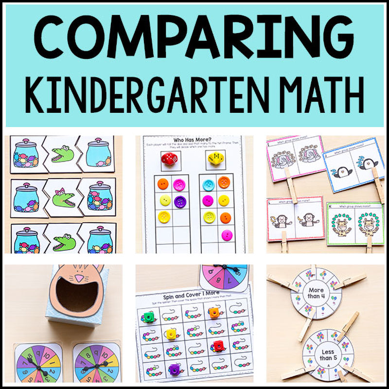 Comparing Numbers Math Centers and Activities for Kindergarten