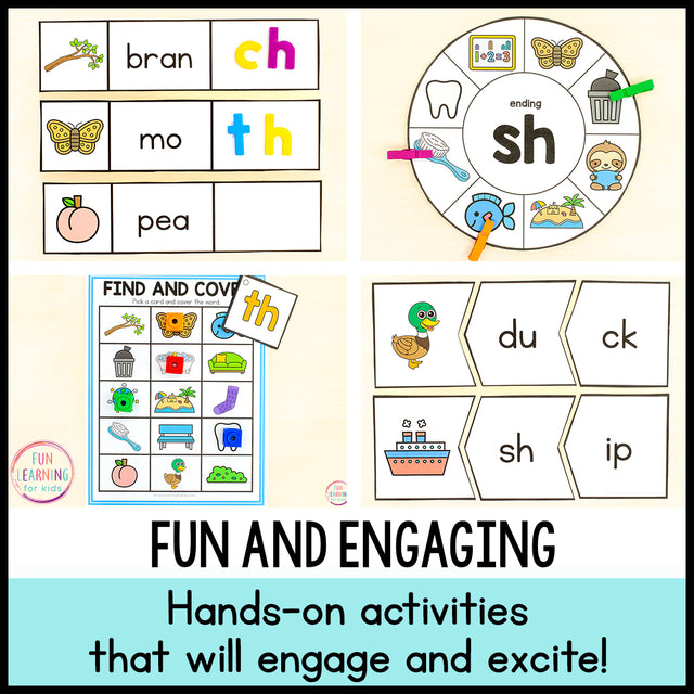 Digraphs Activities, Centers & Games | Digraph Phonics Activities – Fun ...