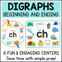 Phonics Bundle - Science of Reading Centers - Alphabet, CVC, Blends, Digraphs, CVCe