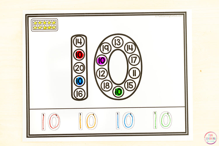 Number Worksheets - Find and Dot the Number Tracing Worksheets for Number Sense
