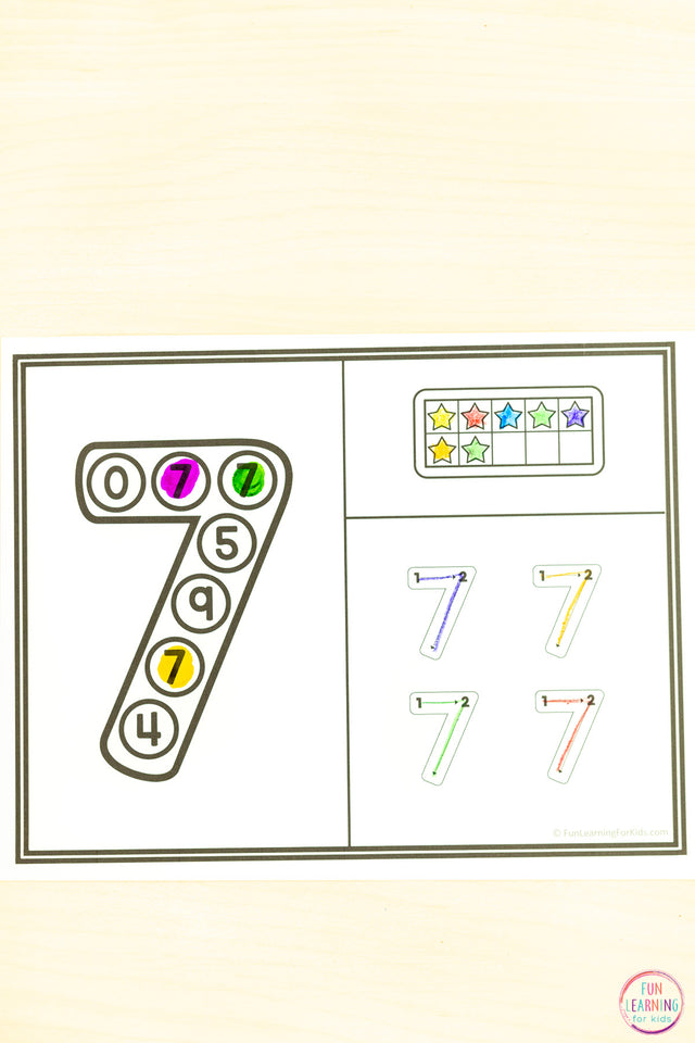Number Worksheets - Find and Dot the Number Tracing Worksheets for Number Sense