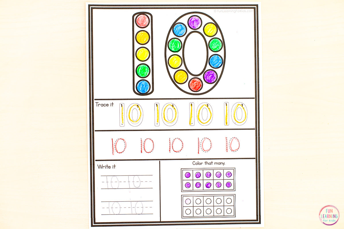 Dot the Number Worksheets 0-50