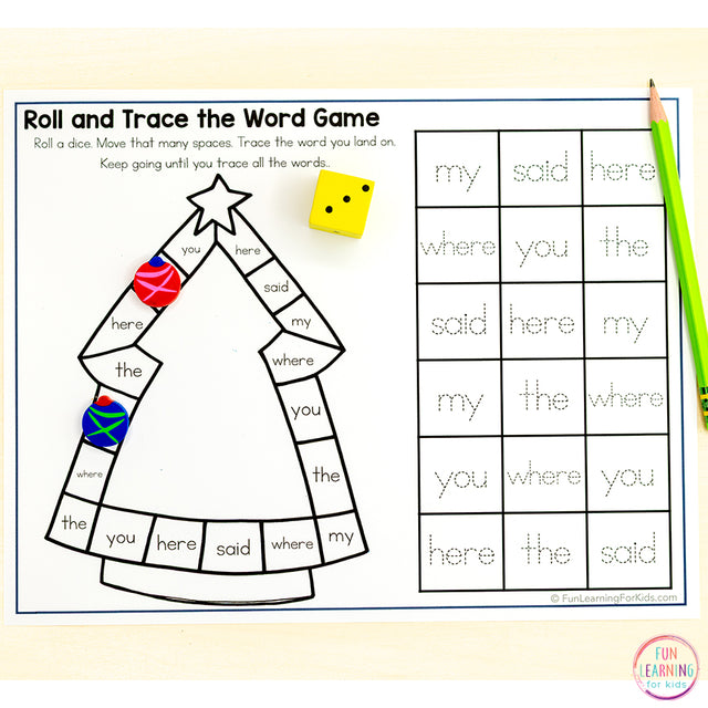 Editable Word Work Board Game Worksheets - No Prep Sight Word & Spelling Games