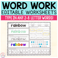 Editable Sight Word Games and Worksheets Bundle | Editable Word Work Activities