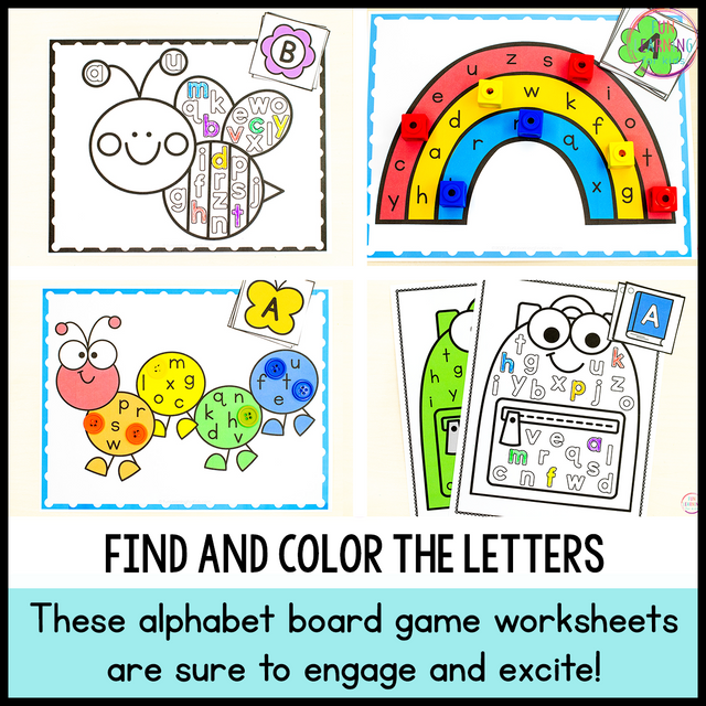 Find and Color Alphabet Activity for Letters and Sounds - Alphabet Letter Hunt