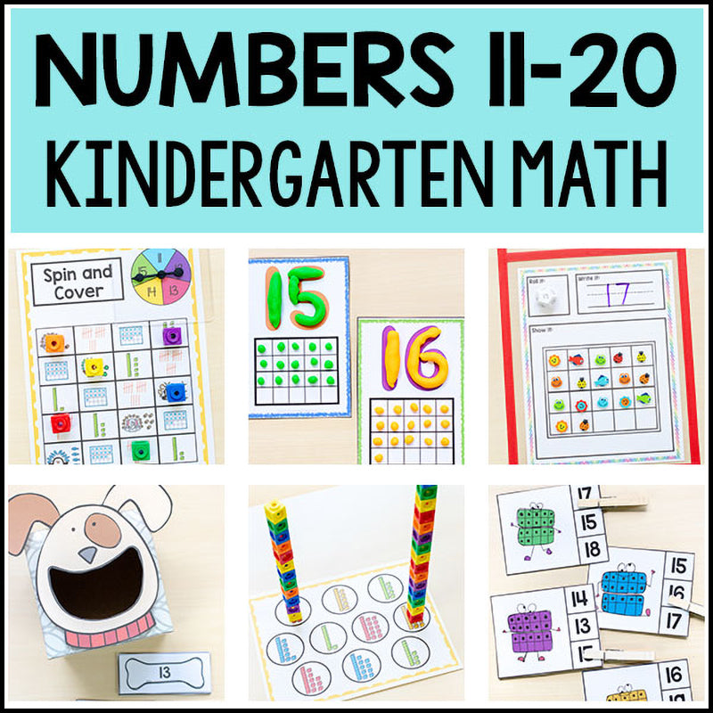 Numbers 11-20 Math Pack for Kindergarten Math Centers