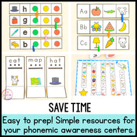 Phonemic Awareness Centers and Activities | Phonics Centers | SOR