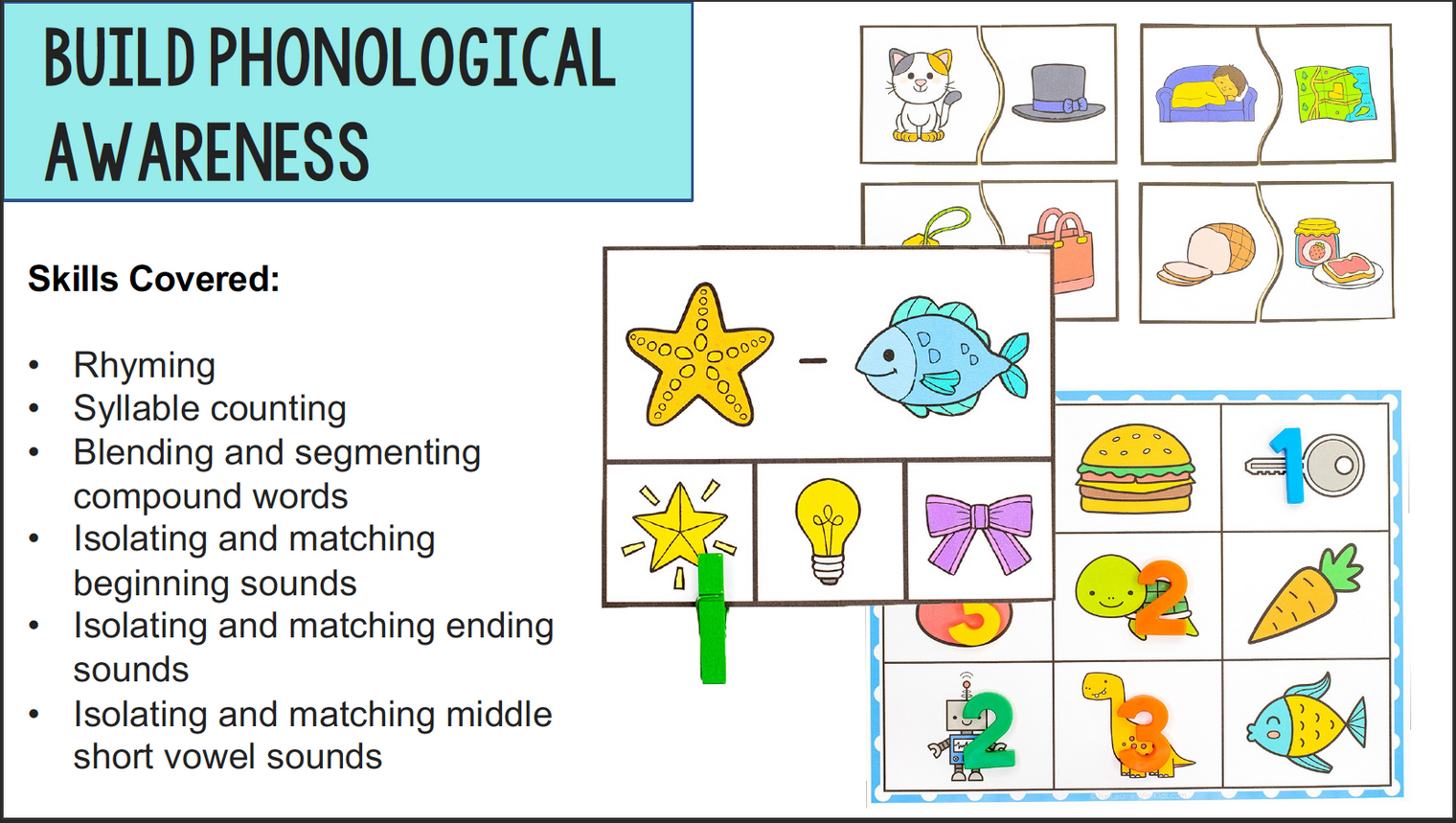 Phonological Awareness Centers and Activities - Science of Reading