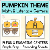 Theme Math and Literacy Centers Bundle for Pre-K & Kindergarten