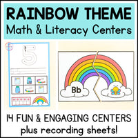 Theme Math and Literacy Centers Bundle for Pre-K & Kindergarten