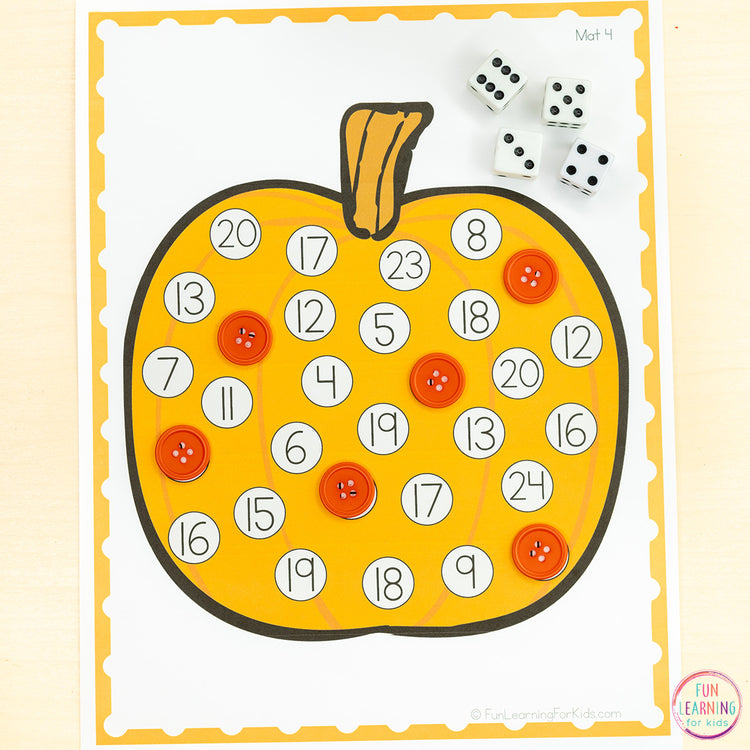 Roll and Cover the Number Math Game Activity - NO PREP Math Games