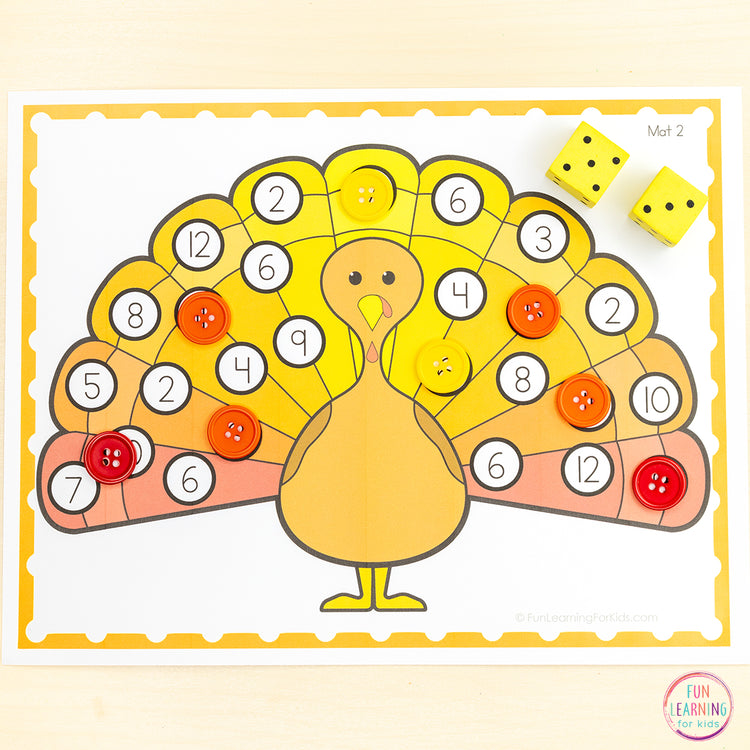 Roll and Cover the Number Math Game Activity - NO PREP Math Games