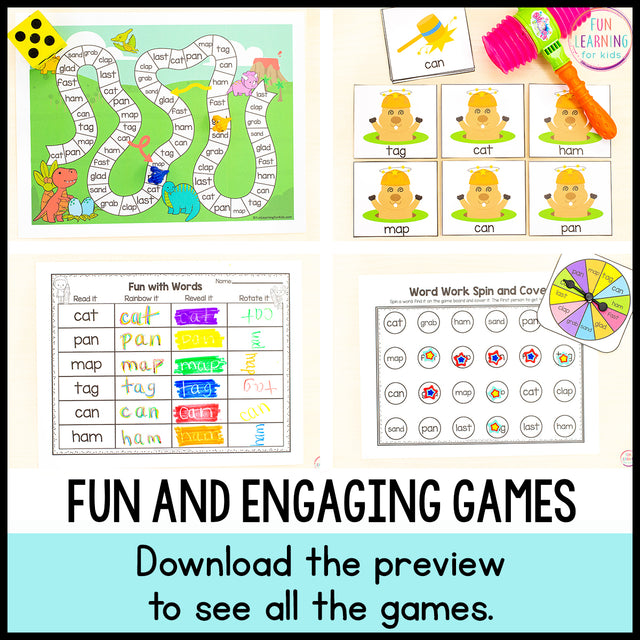 Editable Sight Word Games - Word Work Practice with Auto-fill - High Frequency