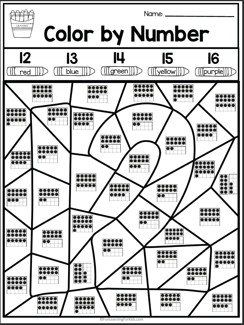 Color By Number Sense Activities