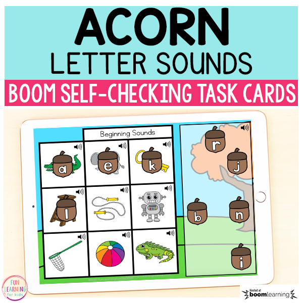 Acorn Letter Sounds Matching Boom Cards™ | Digital Task Cards