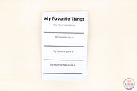 All About Me Activities
