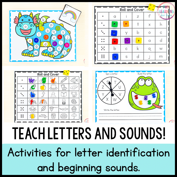 Alphabet Mats and Alphabet Worksheets for Letters and Beginning Sounds - NO PREP