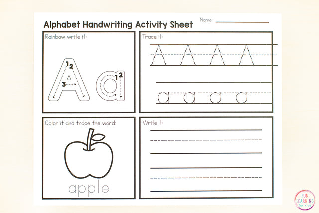 Alphabet Letter Formation Worksheets