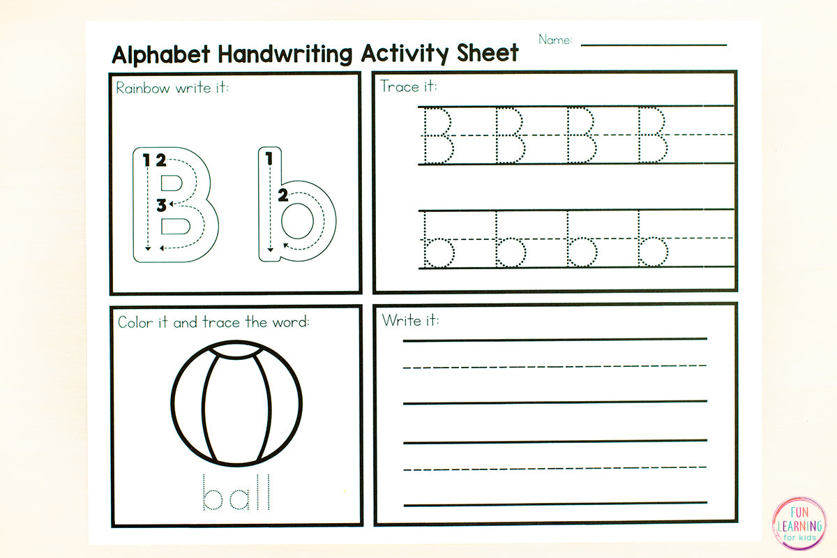 Alphabet Letter Formation Worksheets