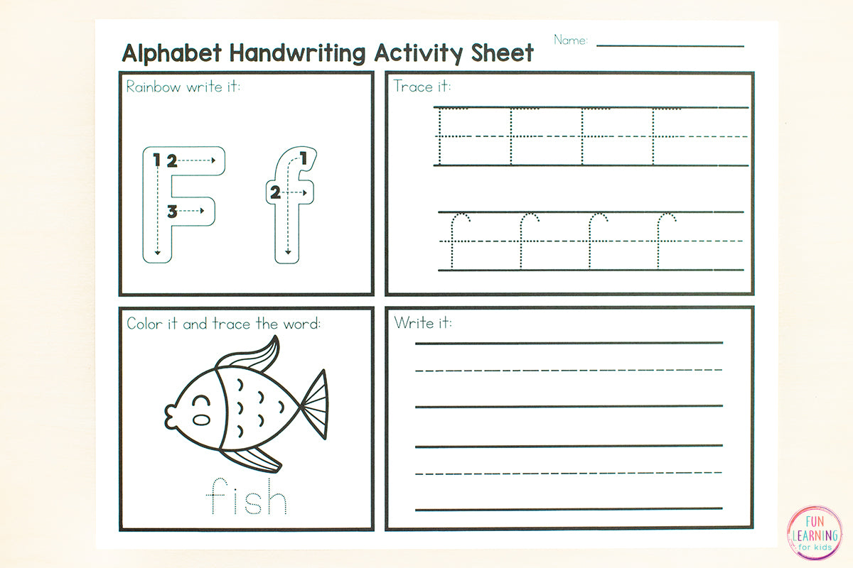 Alphabet Letter Formation Worksheets